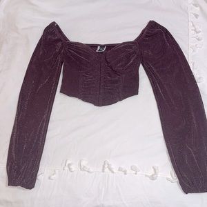 Lacey cute burgundy long sleeve